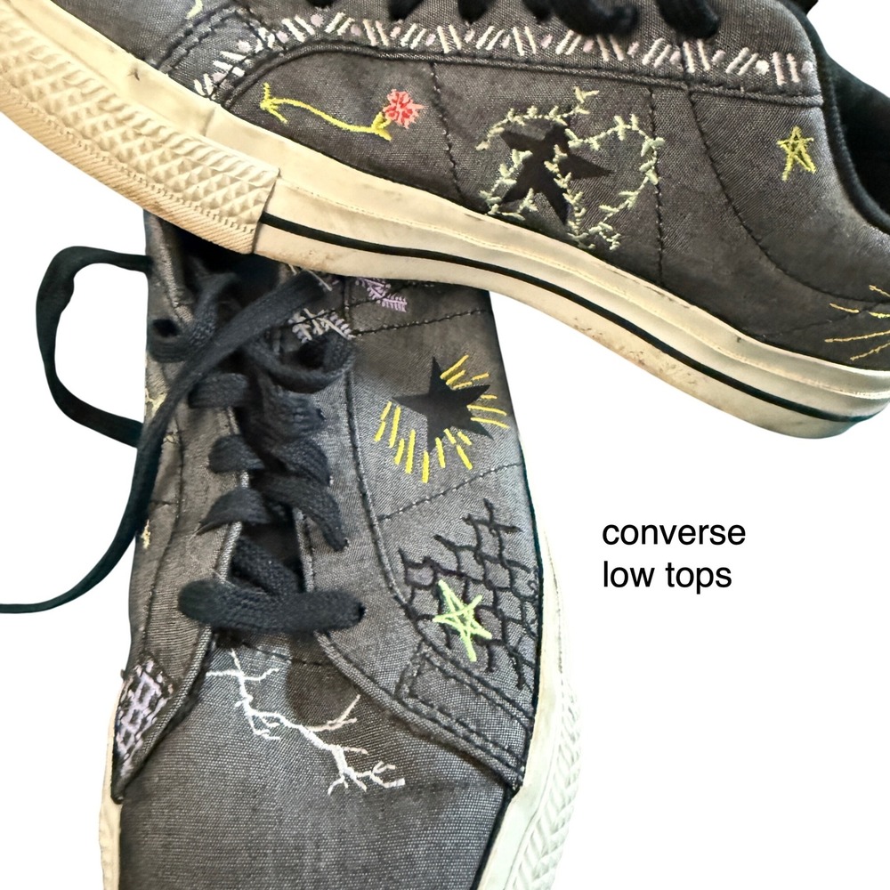 Converse‎ One Star Pro Cowboy Embroidery sneakers black 6.5 W/5 M canvas skate